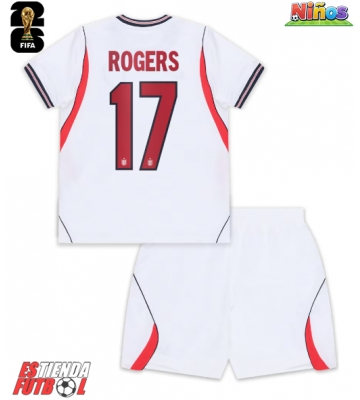 Inglaterra Morgan Rogers #17 Primera Equipación Niños Mundial 2026 Manga Corta (+ Pantalones cortos)